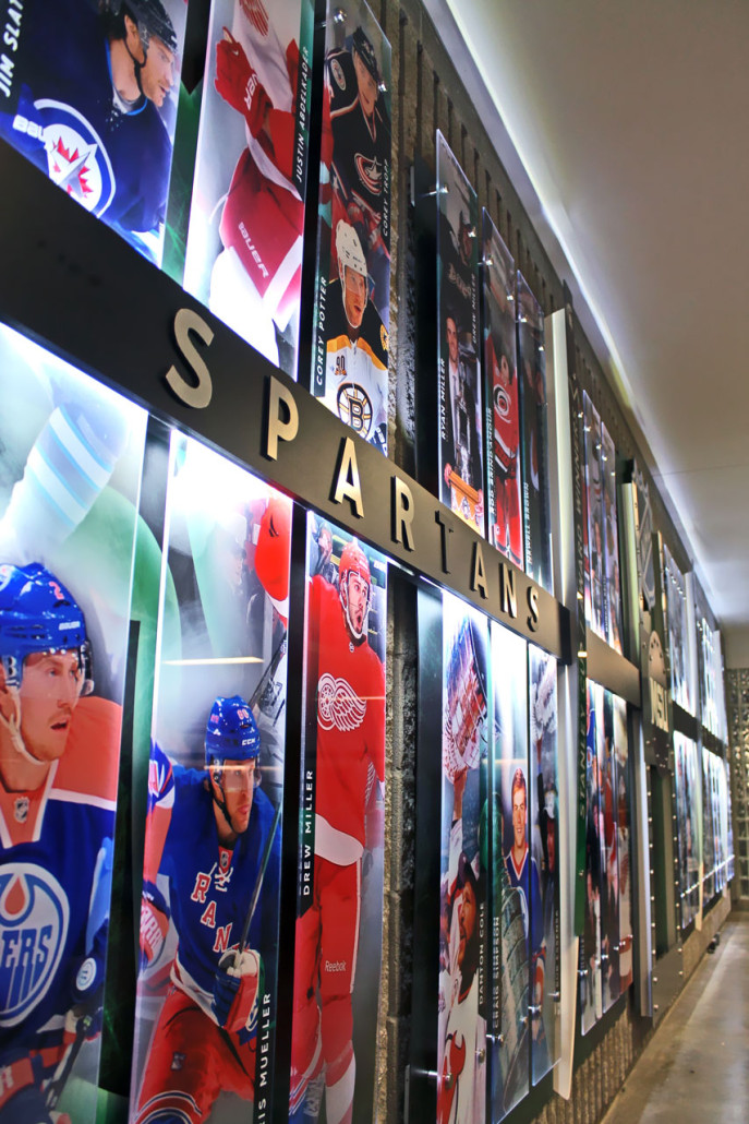 MSU Hockey Concourse Display Graphic NHL Spartans